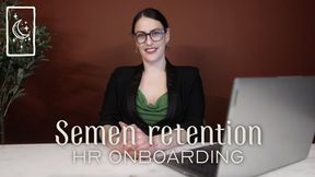 Semen Retention HR Onboarding - Chastity Encouragement - SD Version