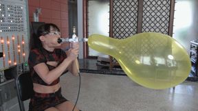 Natasha Blows Two BelBal 14-inch Balloons to Bursting (MP4 - 1080p)