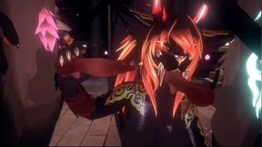 Furry Samurai Came To Sharpen His Sword To Defeat The Spirit Of Water, Not To Suck Himself