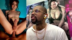 beautiful transgender girl getting anal fucked and cumming everywhere, ai generated