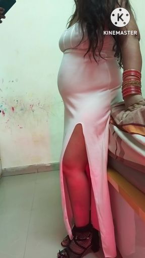 BBC Guy with Indian Girlfriend at Home