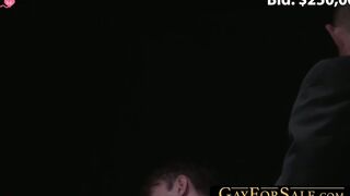 GayForSale.com - Teen submissive banged bareback after being finger prepped by his da
