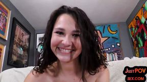 POV amateur 21yo GF sitting on cock after sucking it