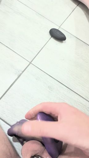 Lily gets ready to get fisted by her huge butt plug