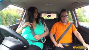 Black BBW in Fake Driving School