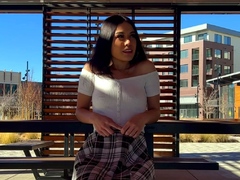 Euro amateur outdoor masturbation