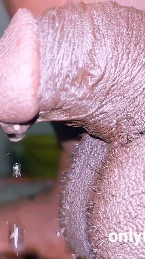 Micro girly penis pissing and playing   Clip 1
