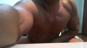 Beefy Muscled Daddy Shows and Jerk