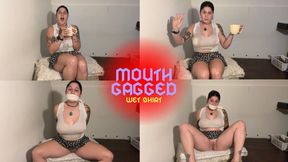 Mouth Gagged Wet T Shirt