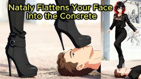 High Heel Boots Face Trample - Nataly Stomps Your Face Into the Concrete | Alt Version