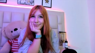 Sexy anime loving college girl enjoys showing off her hairy pussy on sex video calls with her fans