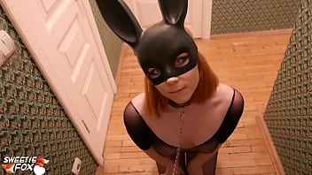 Bunny Girl Masturbate and Hard Fuck  Big Dick Man - Soft BDSM