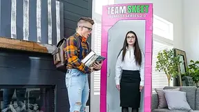 Nerdy guy activates sex education mode on his new fembot tutor and fucks her good