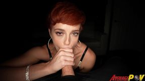 cute babe sidra sage gives blowjob for facial