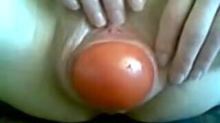 Bulgarian fledgling cooter opening up widely opened apple injection