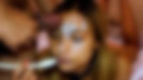 CUM FACIAL 3 - Loren Spoons Up All of Jack's Cum Pudding after Messy Facial (Cum Spoon and Slow Mo)
