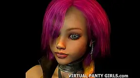 3D Hentai Stripper With Big Tits Teases In Tiny Pink Panties & Blows Hard-Core