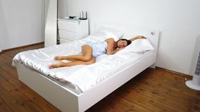 Polina in Light Blue Silk Nightie