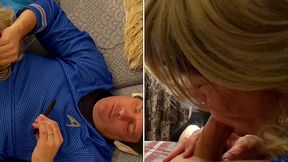 Star Trek'_s TOS Granny Nurse Chapel: Pon Farr Cocksucking, Dildo Play &amp_ Two Position Fuck