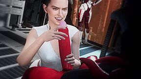 3d Porn Star Wars! Rey Palpatine Jerks Off A Huge Cock Futanari Darth Talon