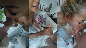 sextape fellation avec une grosse ejac buccale