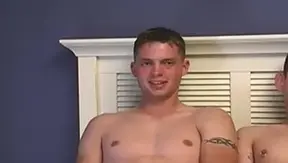 Active Duty: Newb Gets Hard from Two Pros Working His Ass