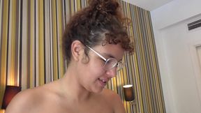 Second round with the chubby arab babe Leyla Moreni. Creampie. Part.2