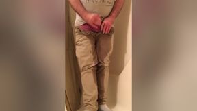 Male self piss shower and masturbation