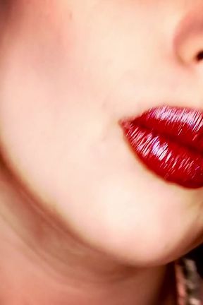 Hookah smoking  &amp; glossy lipstick fetish &amp; smelling &amp; teasing &amp; kissing