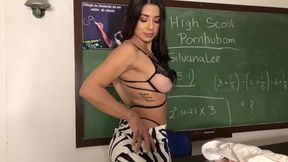 Sexy Teacher Leans In to Help Student Retrieve Crucial Notes