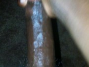 Ebony male cums a lot
