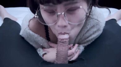 Glasses girl deepthroats till her throat is raw thick cum gushes in her mouth