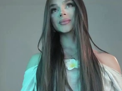 Solo shemale amateur with big tits masturbating