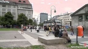 ”German blonde group public fucked”