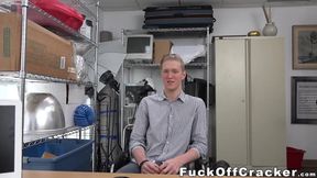 Cute cracker gets his pink ass dicked by fat black cock