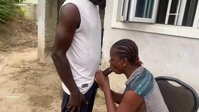 my baby mama took my dick dick suck me we had hardcore raw fuck outside