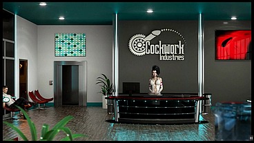 Cockwork Industries [Hentai SFM game] Ep.4 Frida lookalike is masturbating with a cucumber vegetable