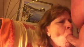 Mobile camera:  Mature fucks, sucks, then spits