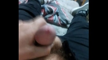 Handsome man jack off his juicy cock before work &amp_ cum