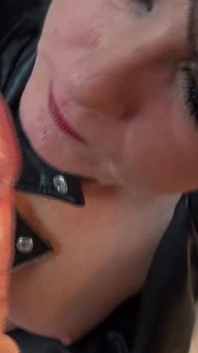 Hot Leather Slut Tied up, Surrendered, Mercilessly Fucked, and Cummed All Over!