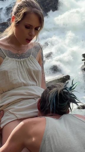 Spectacular moment from "Hot Sex by the Waterfall - We Couldn't Resist - RosySkye"