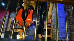 Double Domme JOI - Licking Our Feet in The Cage 480p