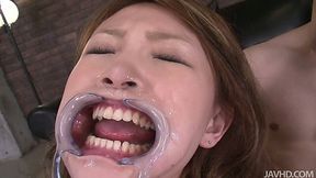 Japanese skank Yuu Hinouchi gets her pussy toyed in hot orgy scene