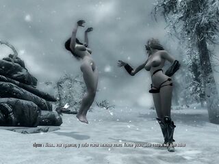 Lesbian sex in the snow in Skyrim Full version
