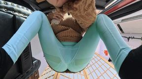 CC's buttocks flattened and FARTING POV-360VR