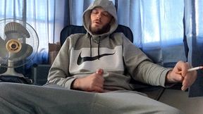 Making My Soft Cock Hard. Smoking and Edging