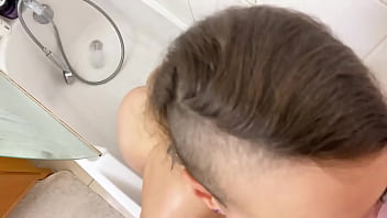 Spied on and fucked in the bathroom by my stepdad