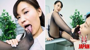 Leg Lickers at office : Secret Fun featuring Chie AOI & Shizuku HATANO