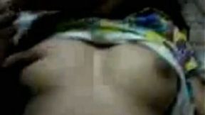 Indian slim girl with nice tits was a bit shy while having nude fun with BF