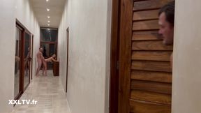 Foursome with Rebecca Volpetti and Tiffany Leiddi in Mexico